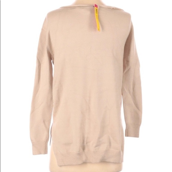 CATHERINE MALANDRINO LONG SLEEVE PULLOVER TAN SWEATER NEW WITH TAGS XS - Picture 2 of 2